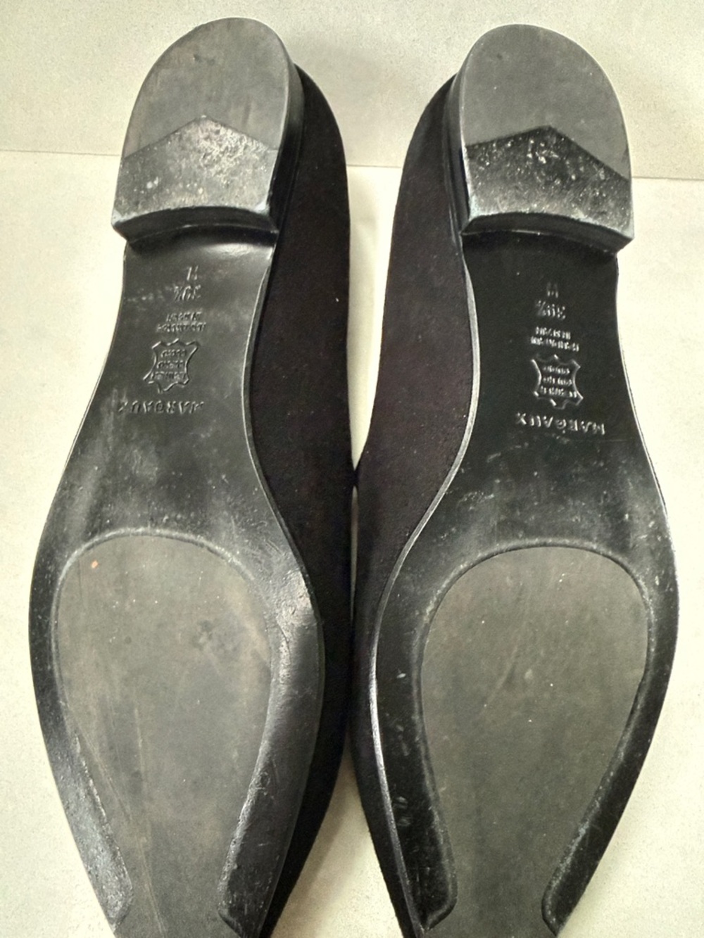 Margaux Black Suede Pointed Mary Jane Flats - Picture 2 of 3